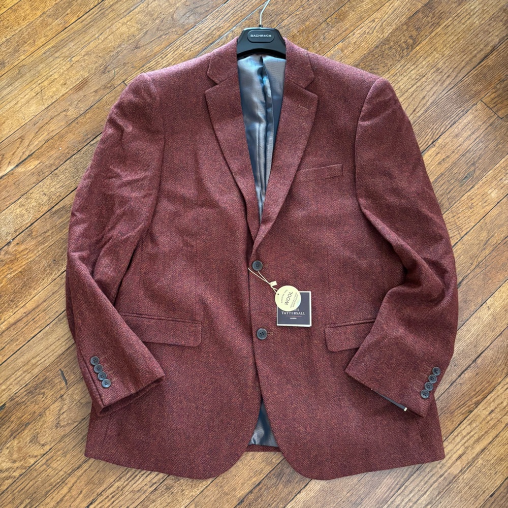 Tattersall Wool Blend Jacket Size 44R NWT
